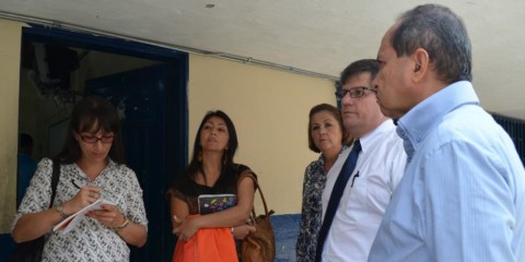 Visita de Julio Fontán a la I.E. Isolda Echavarría